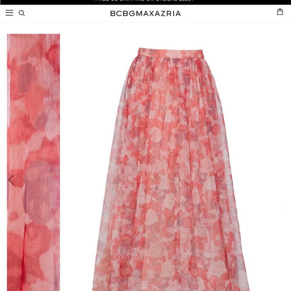 BCBGMAXAZRIA COLETTE TULLE CROP TOP & SKIRT - Picture 10 of 10